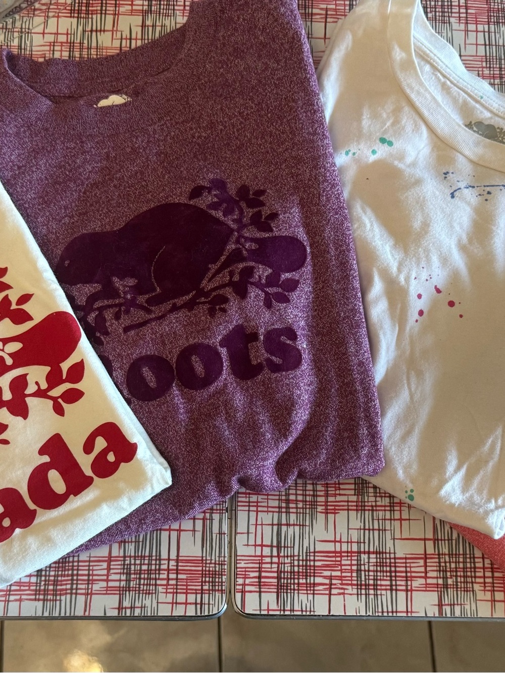 Roots Kids Purple Heather T-Shirt with Dark Purple Logo